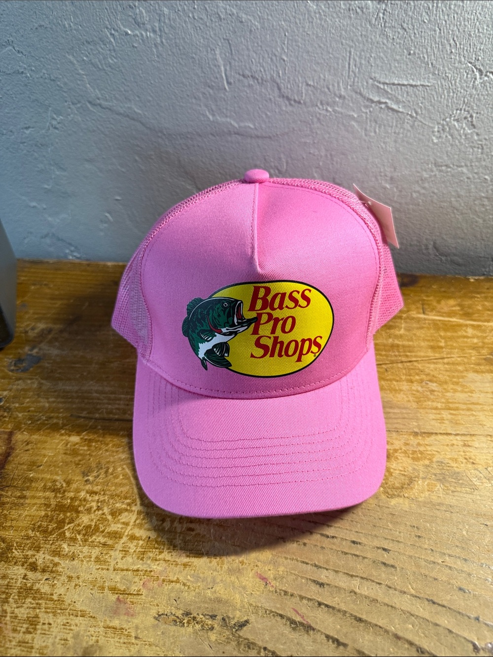 Bass Pro Shops Pink women’s Trucker Hat with Logo Patch NWT